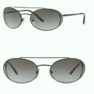 Prada 61mm Oval Sunglasses silver